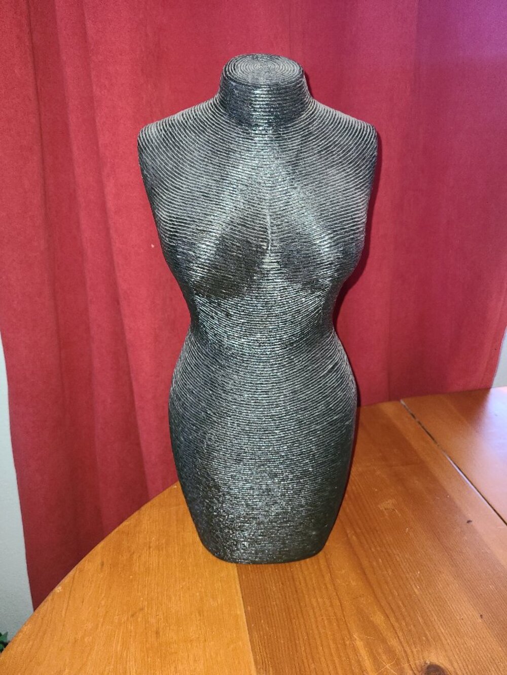 Black Mannequin Bust For Necklaces Jewelry Mannequin Torso 16.5" Tall